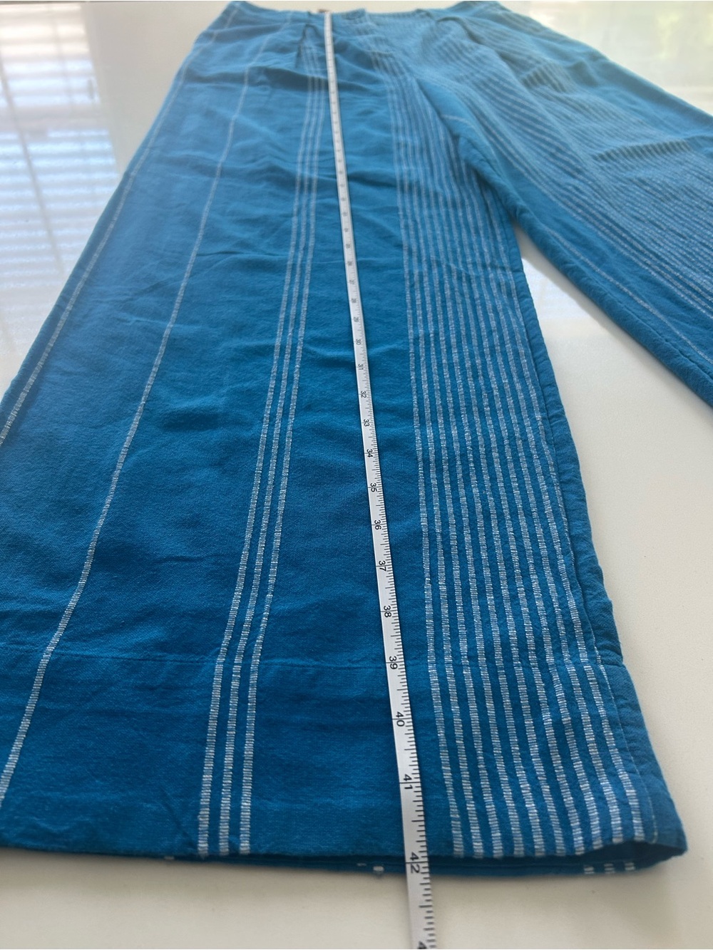 Free People Casual Friday Blue Stripe Crop Top Coord Pant Set Small - Picture 10 of 17